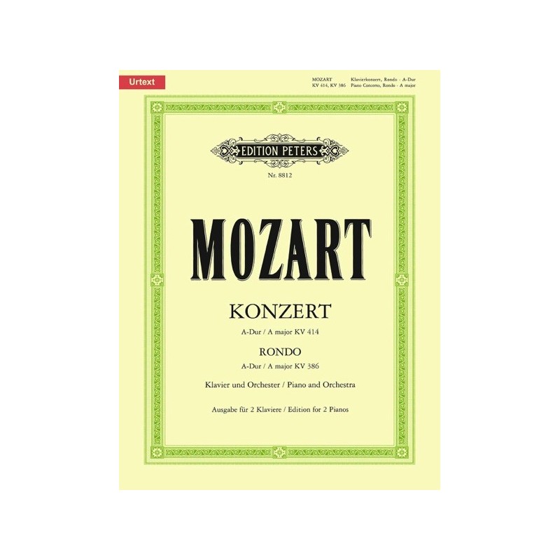 9790014071431EP8812 Concert 12 A Kv414 & Rondo Kv386