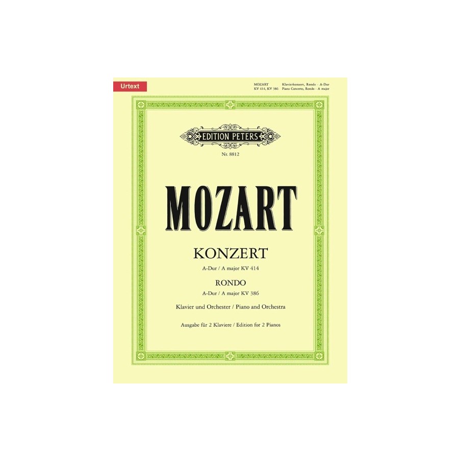 9790014071431EP8812 Concert 12 A Kv414 & Rondo Kv386