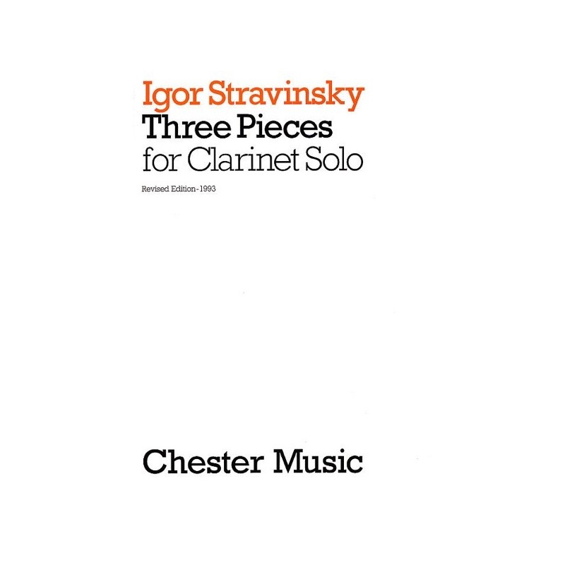 9780711922389MUSCH01551 3 Pieces For Clarinet Solo