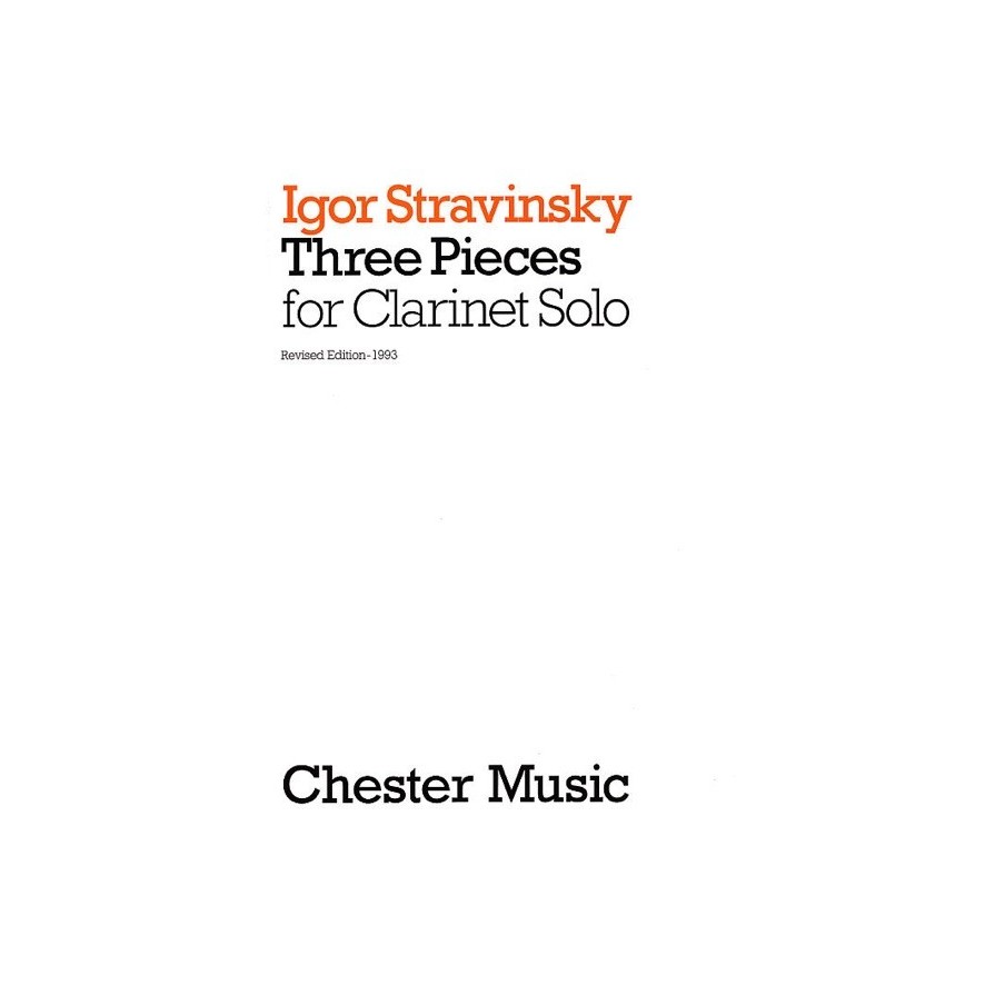 9780711922389MUSCH01551 3 Pieces For Clarinet Solo