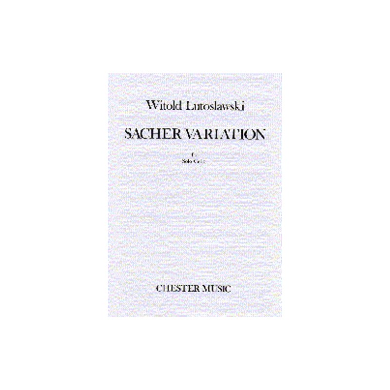 5020679108529MUSCH55251 Sacher Variation For Solo Cello