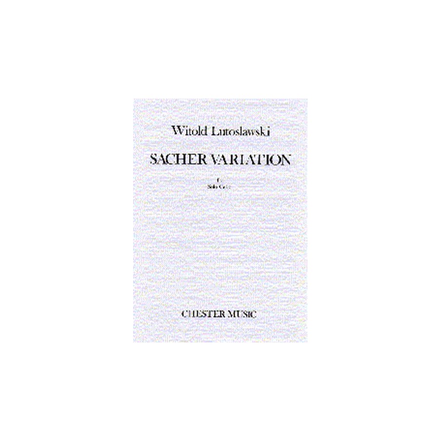 5020679108529MUSCH55251 Sacher Variation For Solo Cello