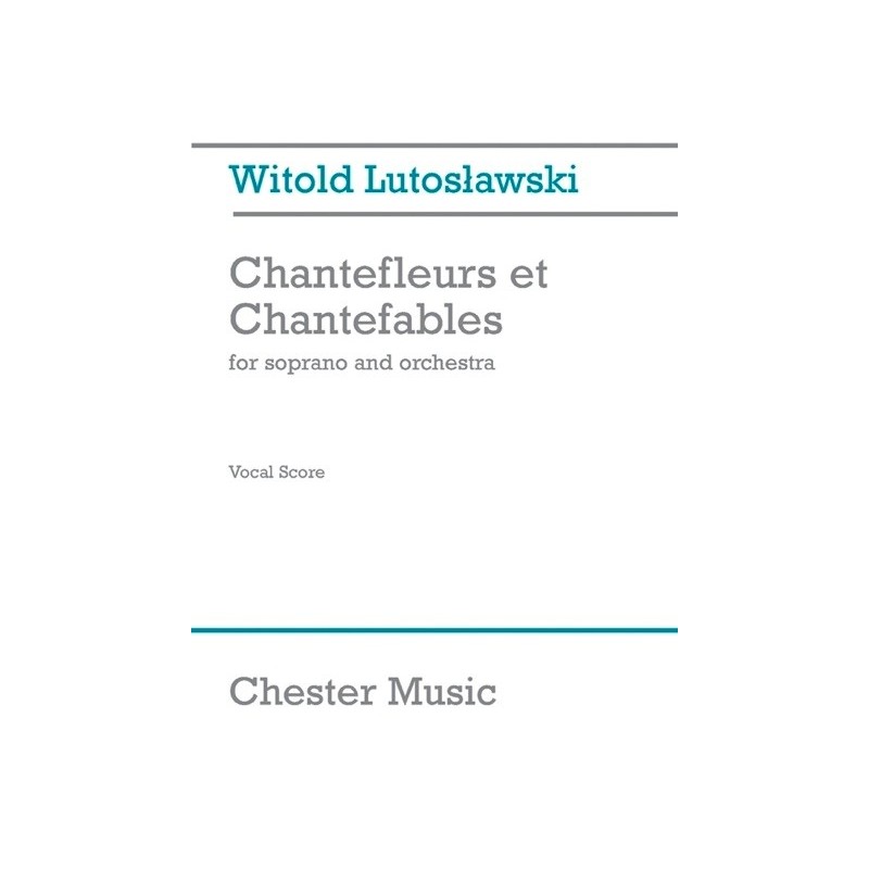 9781847729972MUSCH61002 Chantefleurs Et Chantefables (Soprano/Piano)