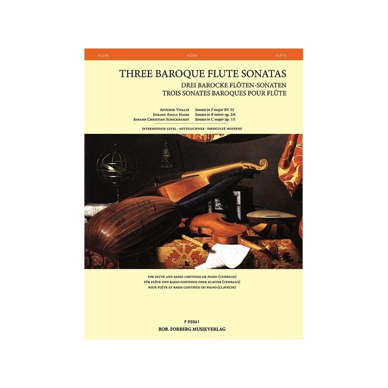 979020610599995061 F Three Baroque Flute Sonatas