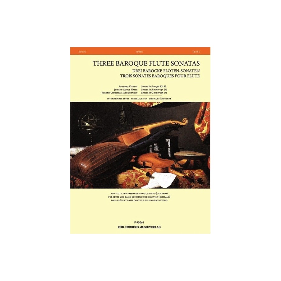 979020610599995061 F Three Baroque Flute Sonatas