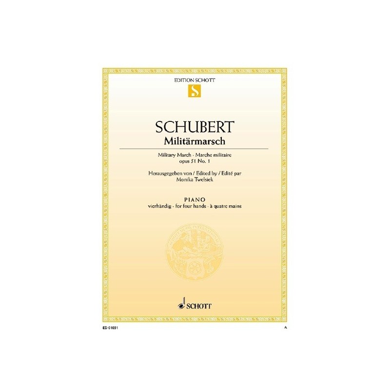9790001086738ED0_1031 Marche militaire Ré majeur op. 51/1 D 733/1