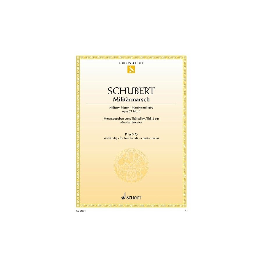 9790001086738ED0_1031 Marche militaire Ré majeur op. 51/1 D 733/1