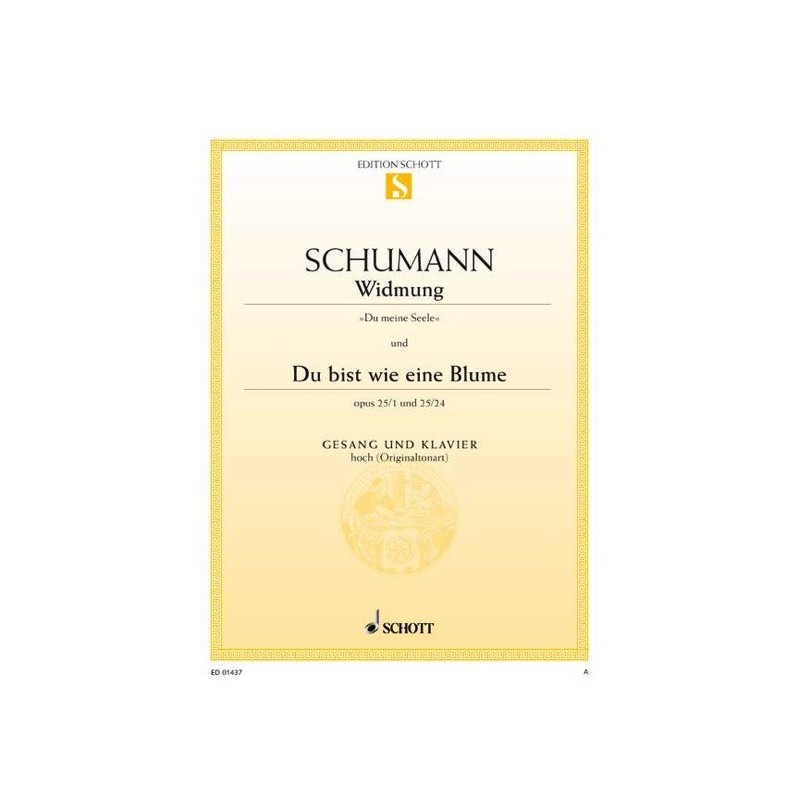 9790001087377ED0_1437 Widmung / Du bist wie eine Blume op. 25/1 und 24
