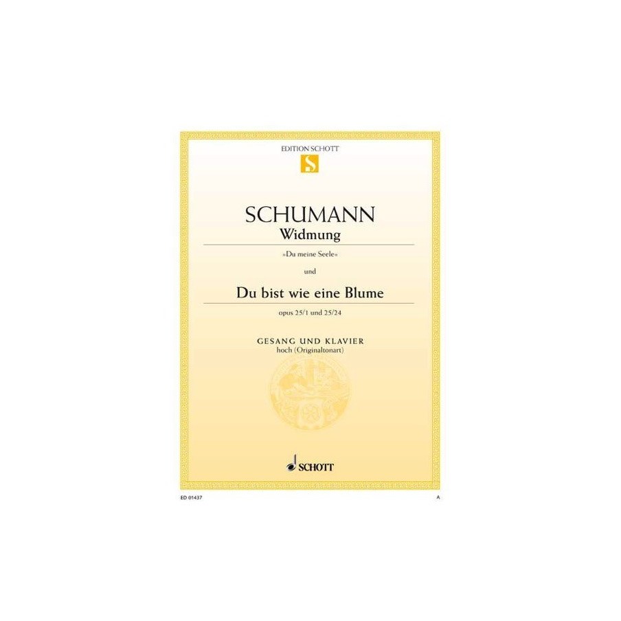 9790001087377ED0_1437 Widmung / Du bist wie eine Blume op. 25/1 und 24