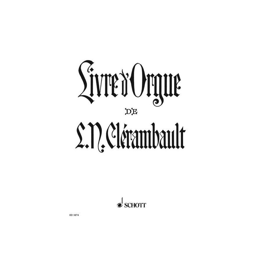 9790001034968ED_1874 Livre d' Orgue