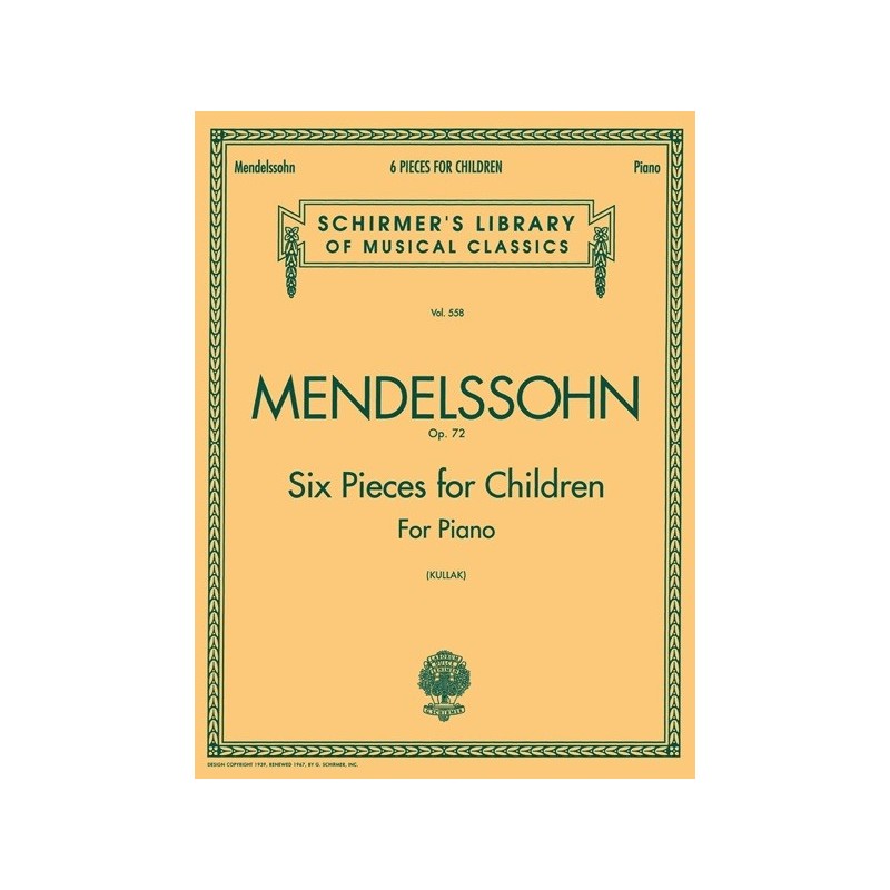 978079357286173999139402HL50255560 6 Pieces for Children, Op. 72