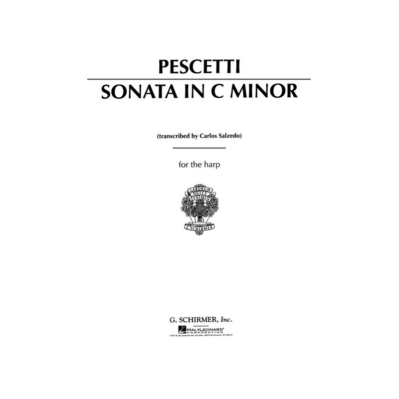 978079355566673999804508HL50280450 Sonata In C Minor For The Harp