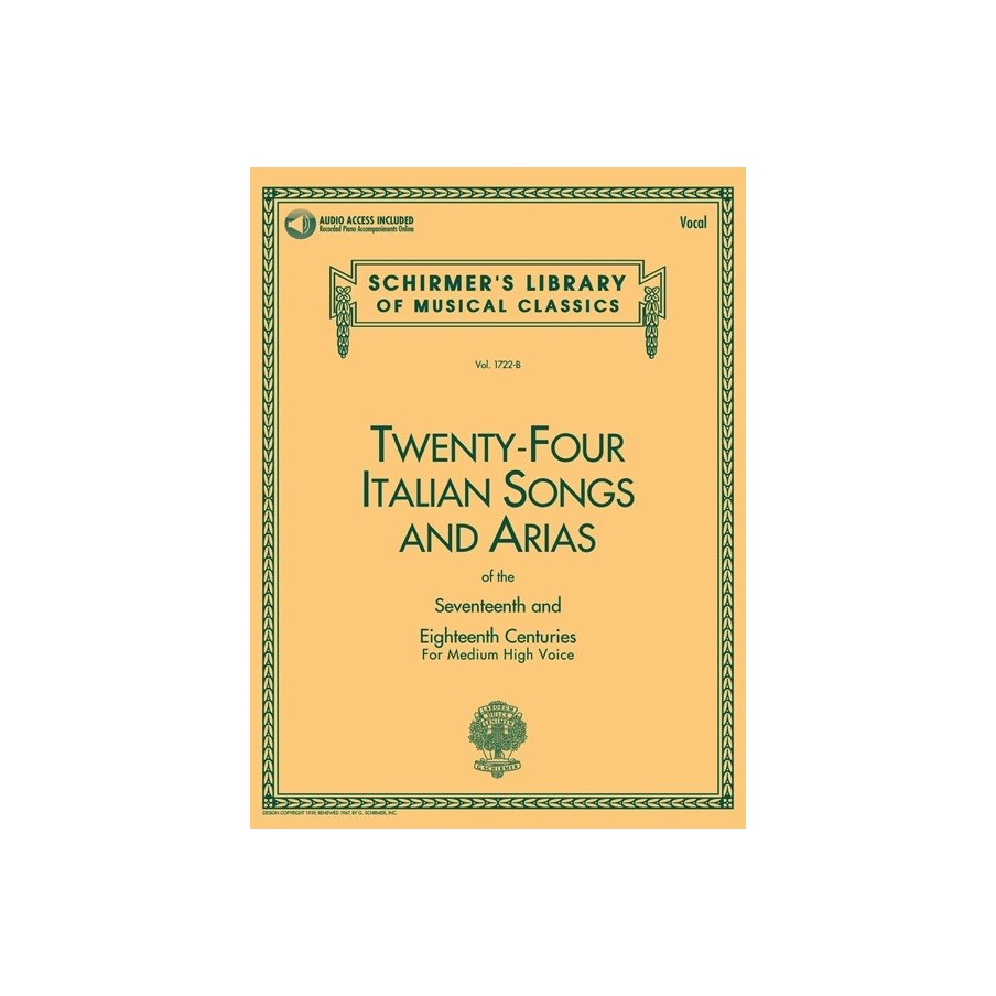 978079351513473999815924HL50481592 24 Italian Songs & Arias - Medium High Voice