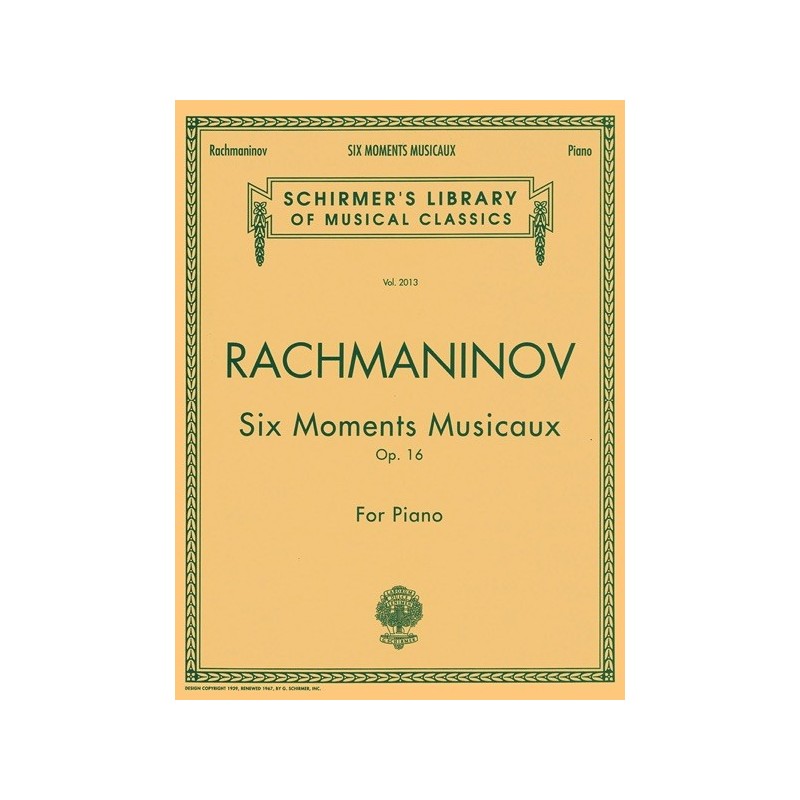 978079354364973999823813HL50482381 6 Moments Musicaux, Op. 16