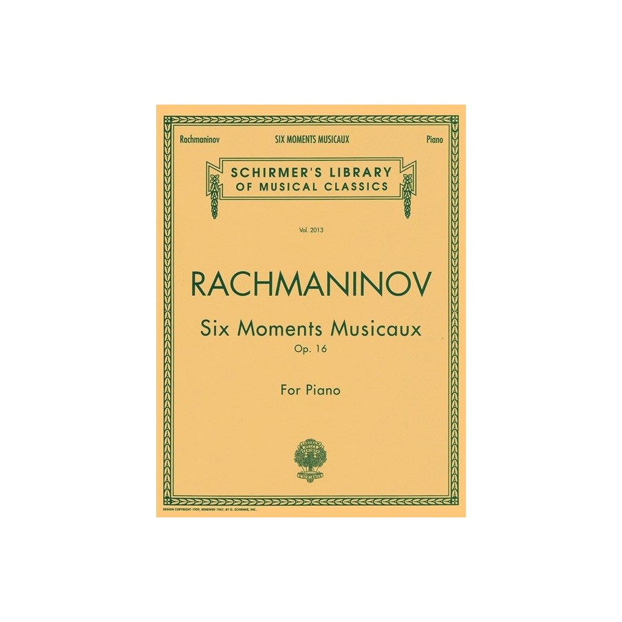 978079354364973999823813HL50482381 6 Moments Musicaux, Op. 16
