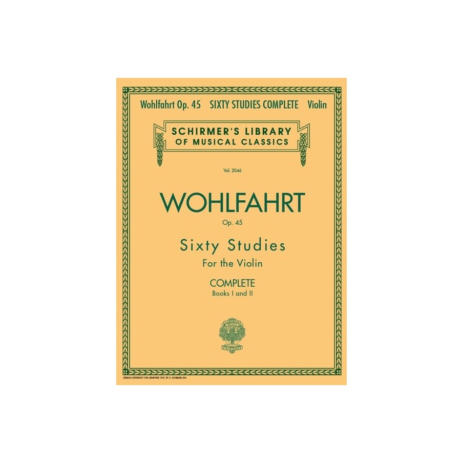 978063407403573999988123HL50485504 Franz Wohlfahrt - 60 Studies, Op. 45 Complete