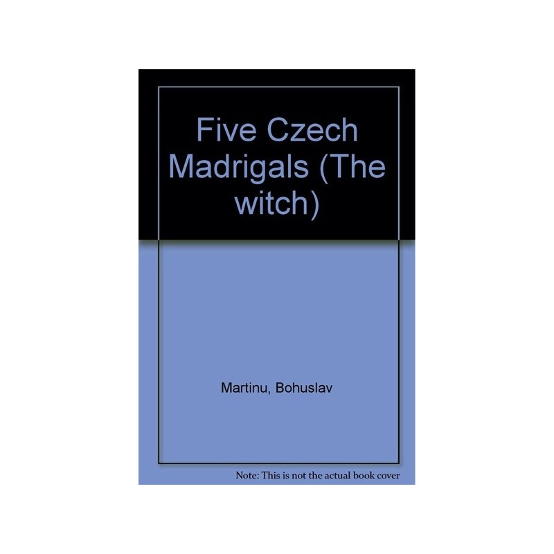 9790060833014BH83301 Five Czech Madrigals