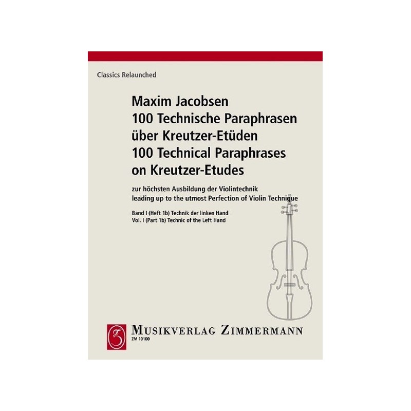 Technische Paraphrasen (Kreutzer-Etüden) 1 Vol 1b 