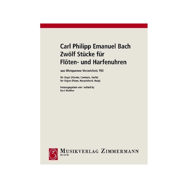 Zwölf Stücke für Flöten- und Harfenuhren 